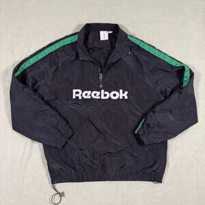 Reebok x Forever 21 90's Style Active Windbreaker Jacket Mens Sports M 1/4 Zip